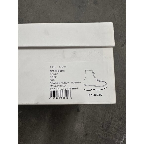 The Row Zipped Booties Beige Ankle Suede Leather - Picture 3 of 9